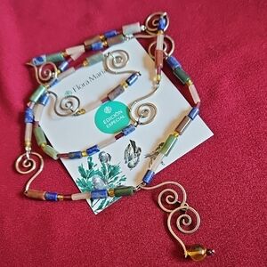 Flora María Silver 925 Multicolor Beaded Necklace